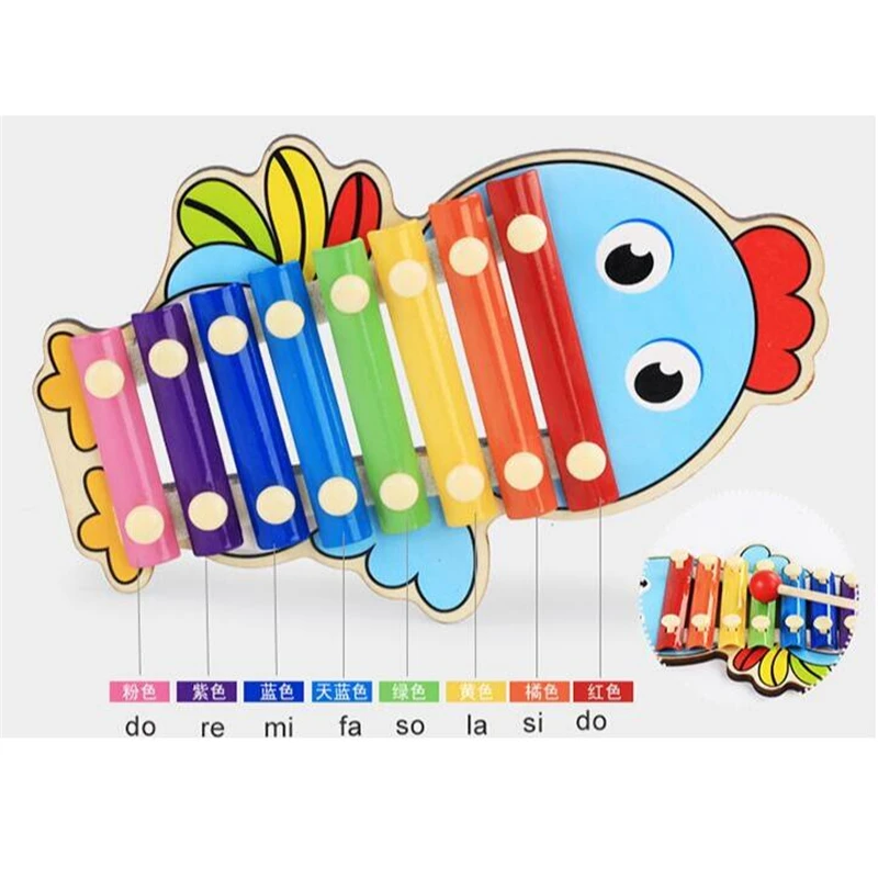 

Kids Rainbow Xylophon Animal Pattern Hand knock Music Instruments Piano Baby Educational Toys Xylophon Toys For Children Gifts
