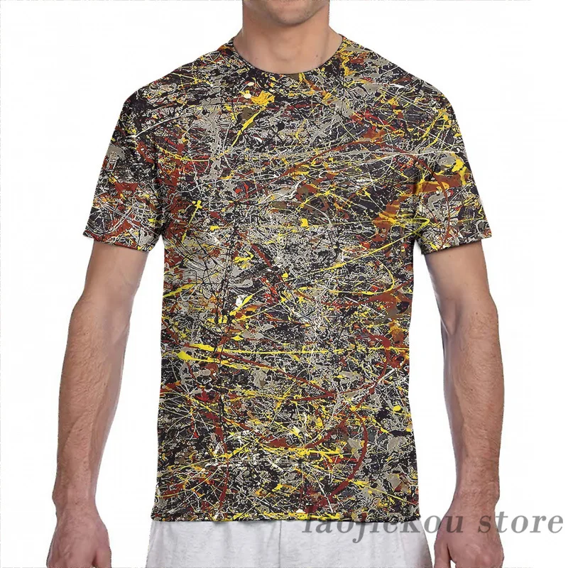 Футболка с принтом No 5 от Джексона Поллока для мужчин и женщин модный топ коротким