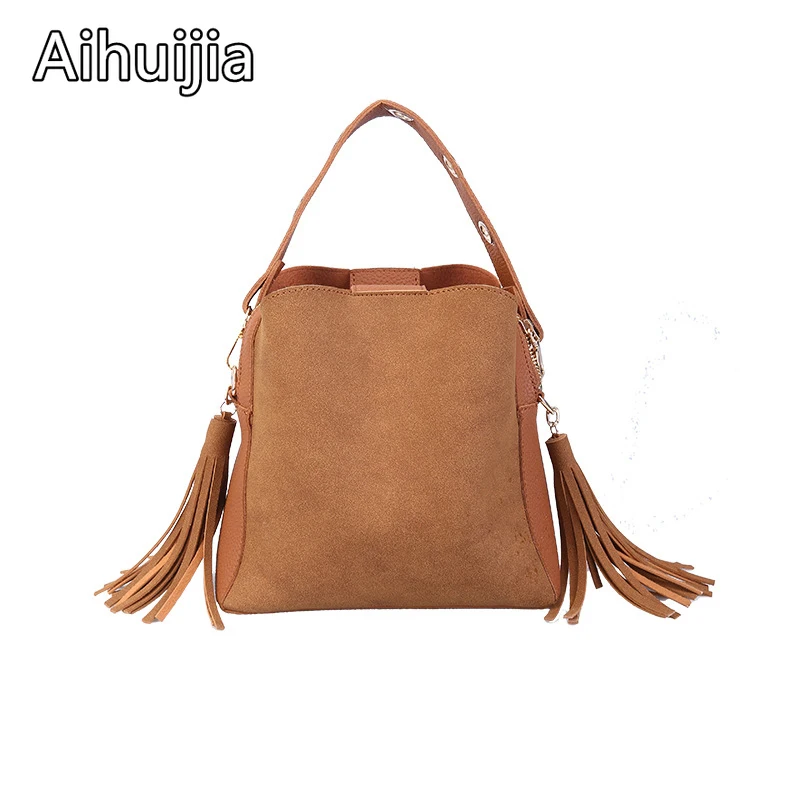 Женская сумка мессенджер с кисточками модная Винтажная сумочка через плечо в