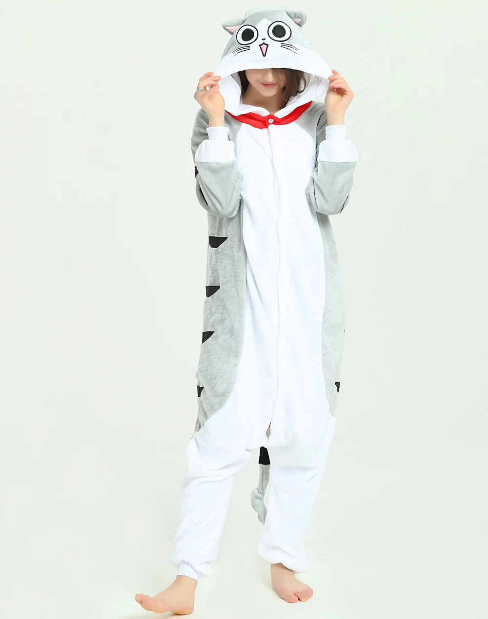 Пижама-комбинезон унисекс фланелевая одежда для сна взрослых в виде тигра