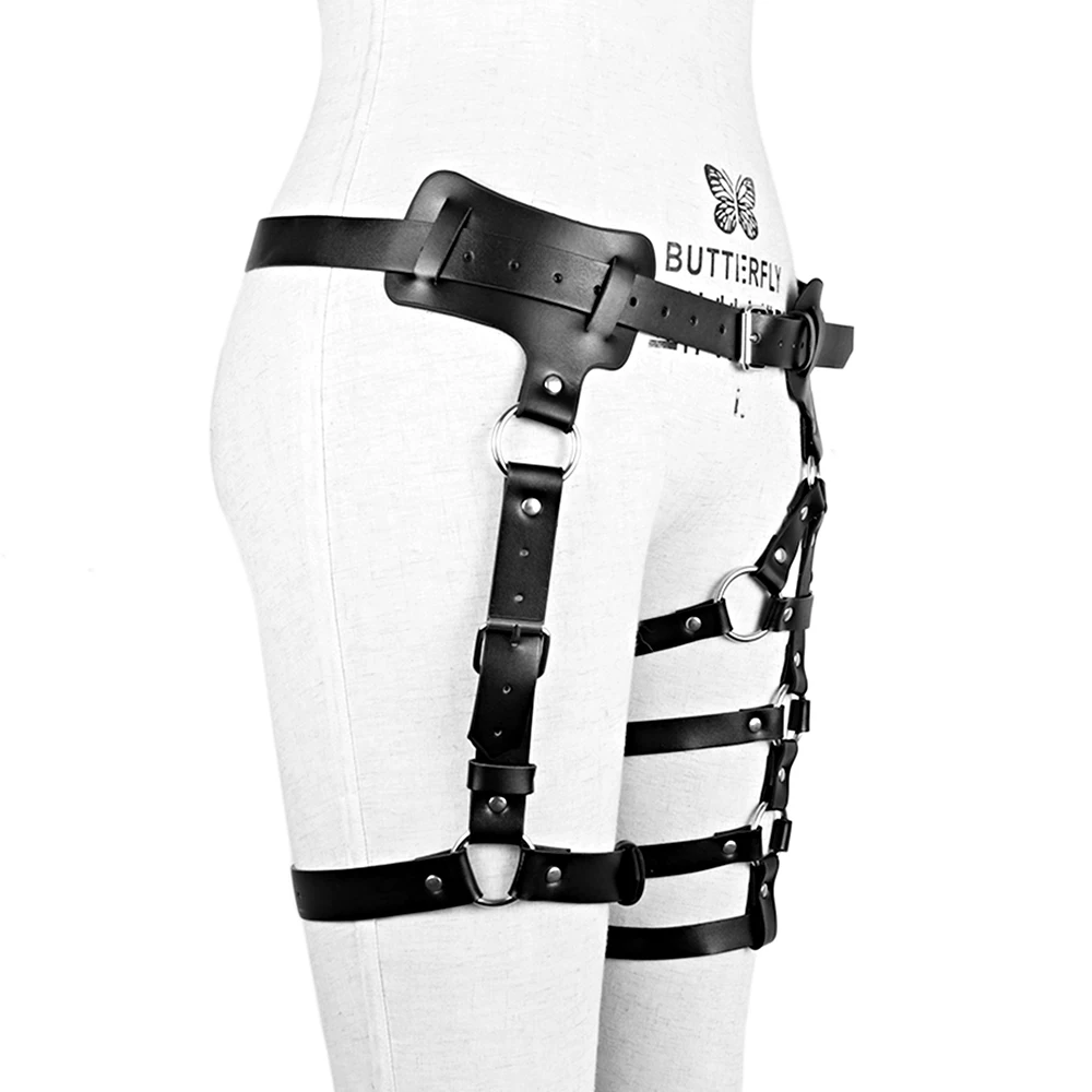 Женский кожаный ремень UYEE сексуальная подвязка бандаж в стиле панк регулируемые