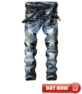 Mcikkny Новая мода Для мужчин грузов Жан брюки с несколькими карманами Slim Fit прямые джинсовые брюки для мужчин мыть размеры 29-40