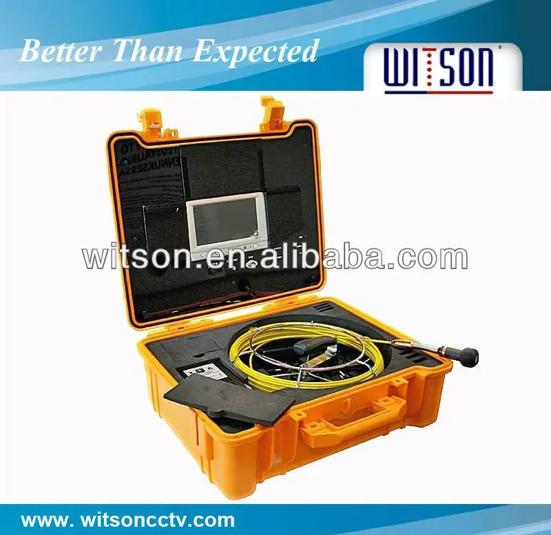 

WITSON Video pipe camera CCTV Drain inspection system Sewer endoscope 30m fiberglass cable
