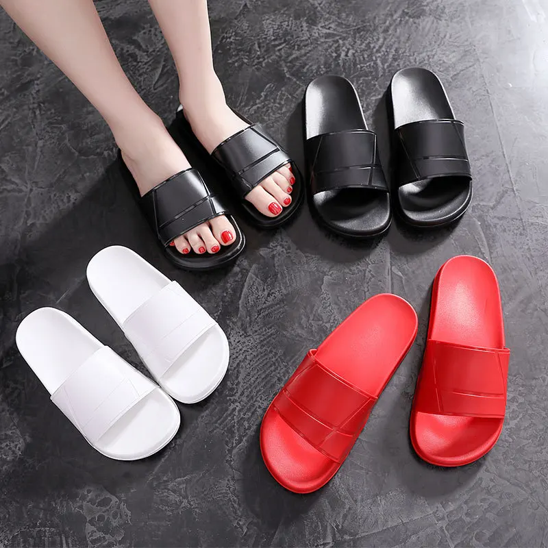 

Couples Indoor Platform Slippers Summer Home Men Slippers Simple Fashion Slippers Non-Slip Bathroom Slides