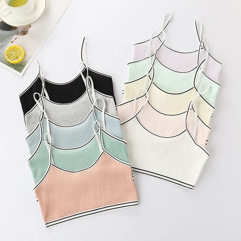 

Girls First Bra 4pcs/lot Girls Tank Top Cotton Kids Bras Girls Training Bra Teenage Sport Bra Puberty 8-16Y Children Underwear