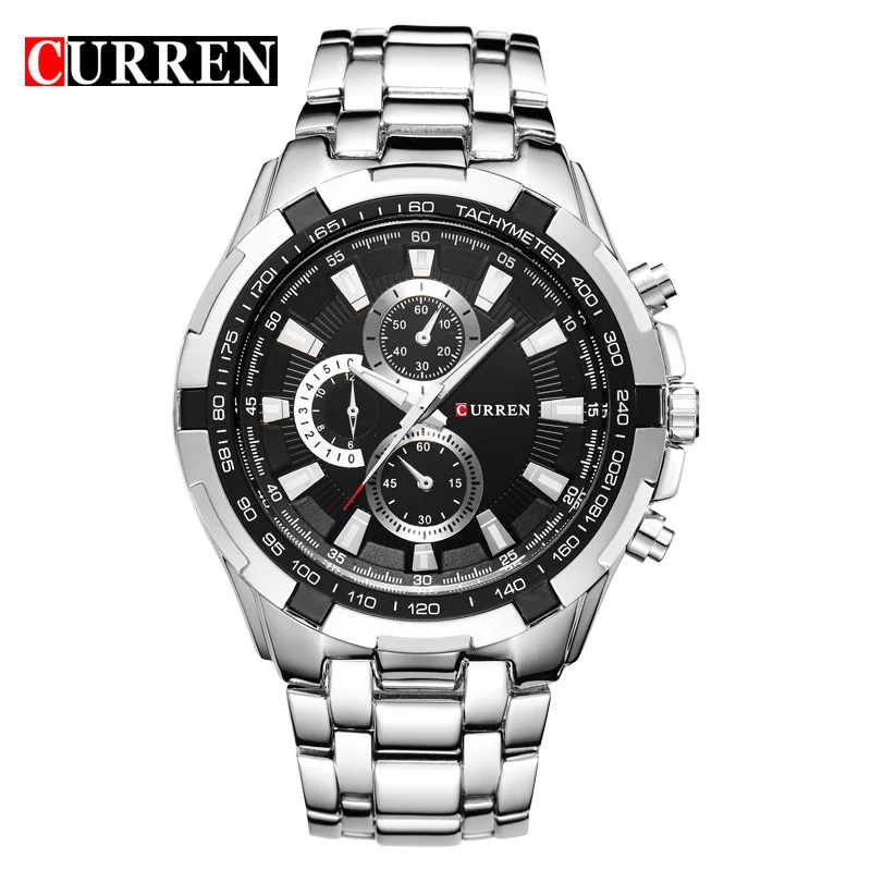 

CURREN Watches Men Top Brand Luxury Fashion&Casual Quartz Male Wristwatches Classic Analog Sports Steel Band Clock Relojes