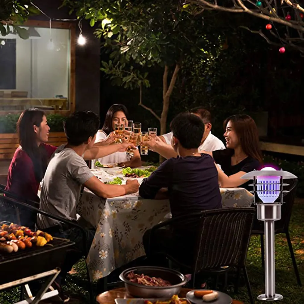 Противомоскитная лампа 2 в 1 инсектицидная УФ светодиодный Электронный убийца