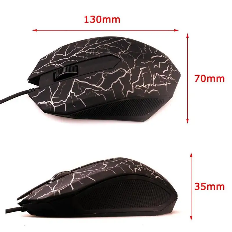 USB Проводная игровая мышь, светодиодный, оптическая, 7 кнопок, профессиональная геймерская компьютерная мышь для настольного компьютера, ноутбука, регулируемая 3D игровая мышь