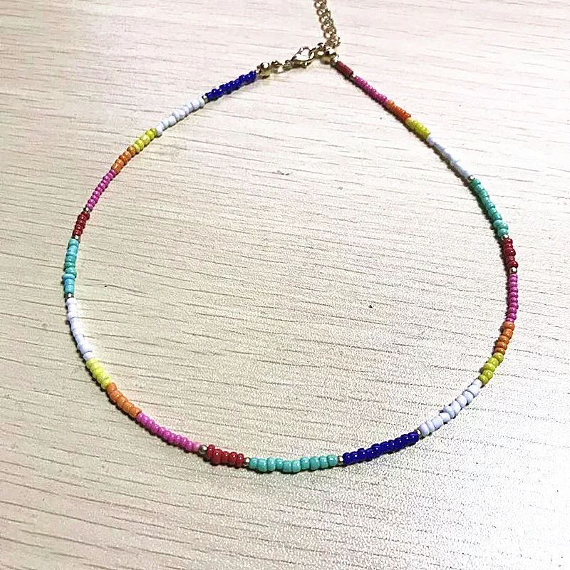 4 Разноцветный бисер в виде ракушки чокер женский натуральный Каури Bib Collier Femme богемное эффектное винтажное Collare Прямая поставка Новинка - Окраска металла: 4