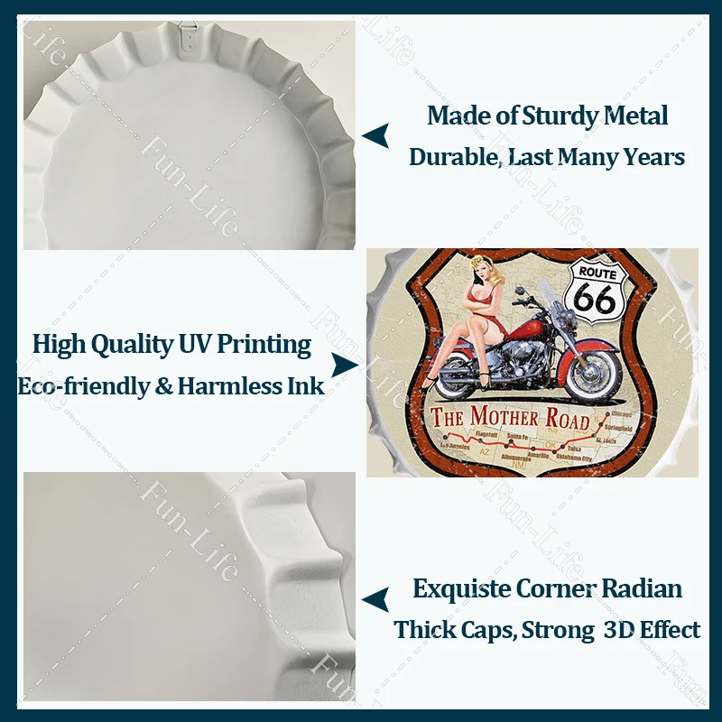 Route 66 Крышка для пивной бутылки металлическая жестяная знаки бляшки крышка sule