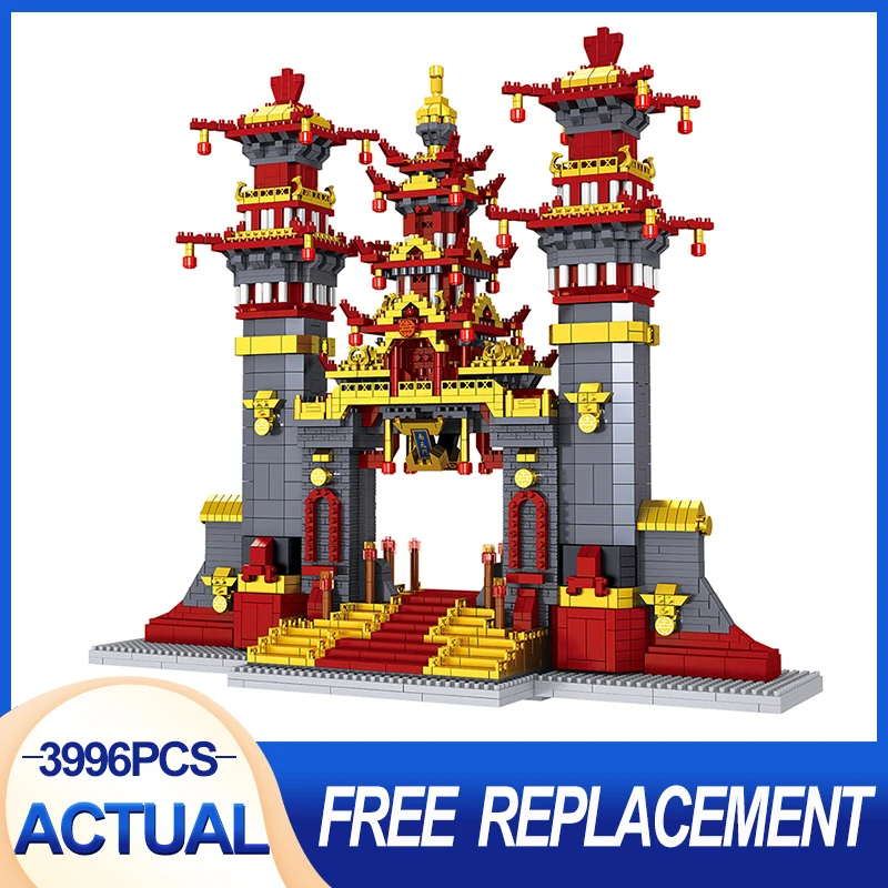 

LEZI LZ8041 Miniature Diamond Small Particle Building Model Series Nantianmen Modular Building Blocks Bricks Children's Toy Gift