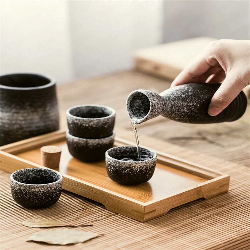 Керамический набор для вина теплый горячий горшок домашняя желтая бутылка белый