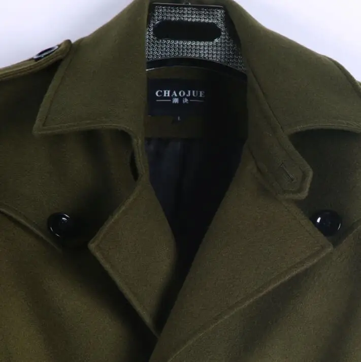 

casual woolen coat men Double-breasted loose trench coats long sleeves overcoat mens cashmere coat casaco masculino england