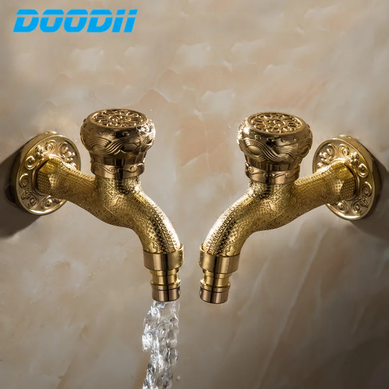 Античный бронзовый водопроводный кран садовый настенный декоративный для