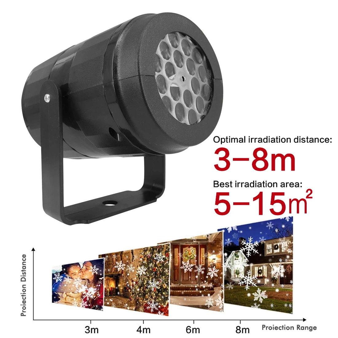 

Indoor Christmas Automatic Projection Snow Lamp Projection Lamp Party Landscape Garden Holiday Decoration Gift 4 W