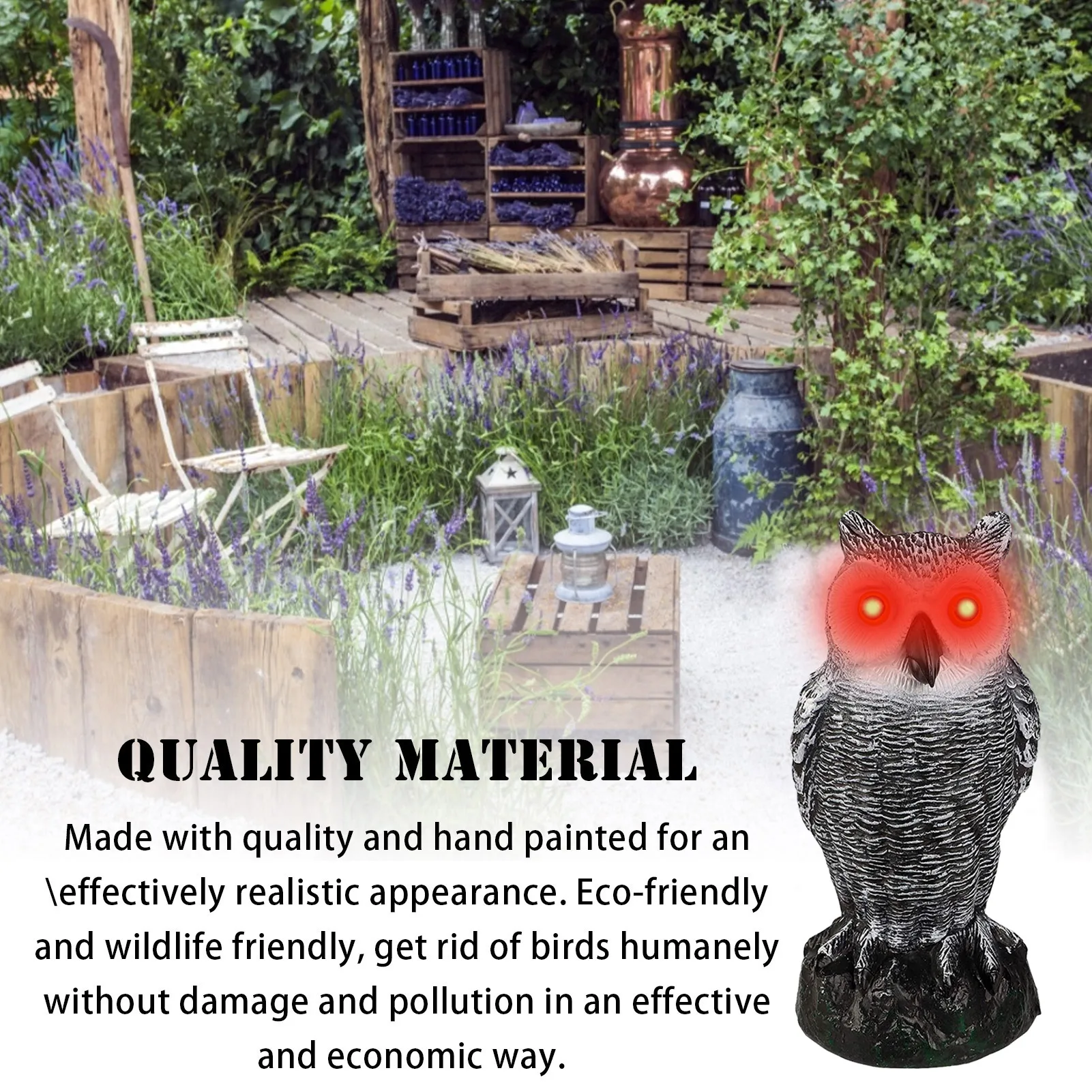 Реалистичный пашот птиц пластиковый Совы с вращающейся головкой и звуком для