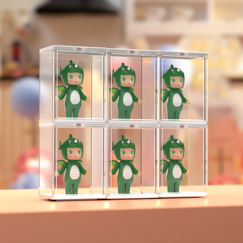 

GOTO 6 шт. прозрачный стек-able чехол для Q версии глухая коробка игрушки коллекционный дисплей маленькие Мультяшные Аниме Куклы Фигурки Органай...