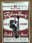 Жестяная вывеска Hornady Reload Redzone, жестяная и металлическая вывеска, настенный плакат, Декор для дома, офиса, бара, паба, магазин гаража, кофейни