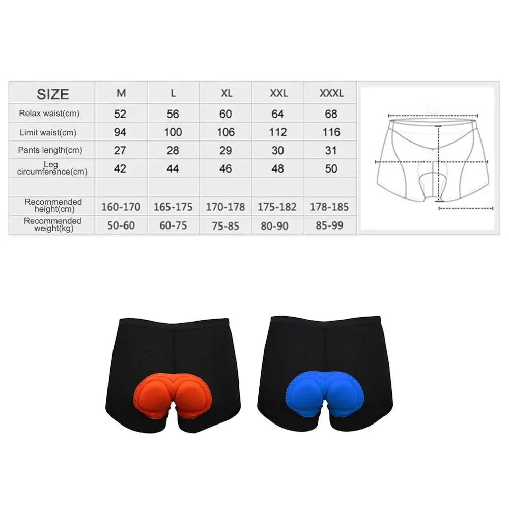 

Upgrade Cycling Shorts Cycling Underwear Pro 5D Gel Pad Shockproof Cycling Underpant Bicycle Shorts Bike Underwear