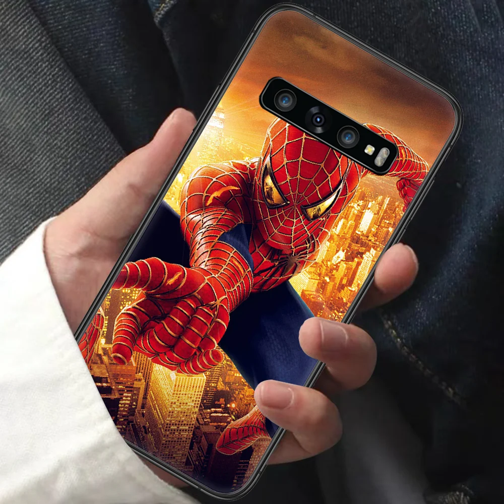 

SuperHero Spiders-Man Phone Case for Samsung Galaxy Note S 6 7 8 9 10 E 20 Ultra Edge Plus black Waterproof Silicone Cell Tpu