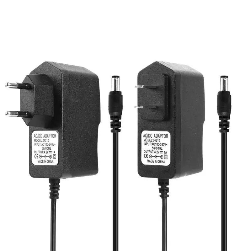 

ALLOYSEED For 18650 Lithium Battery Charger Plug AC 110-240V to DC 4.2V 8.4V 12.6V 16.8V 21V 1A 2A Charger Adapter Power Adapter