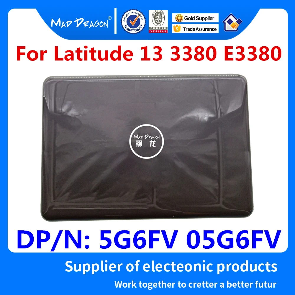 Оригинальная Черная задняя крышка для ноутбука Dell Latitude 13 3380 E3380 Non touch 5G6FV 05G6FV