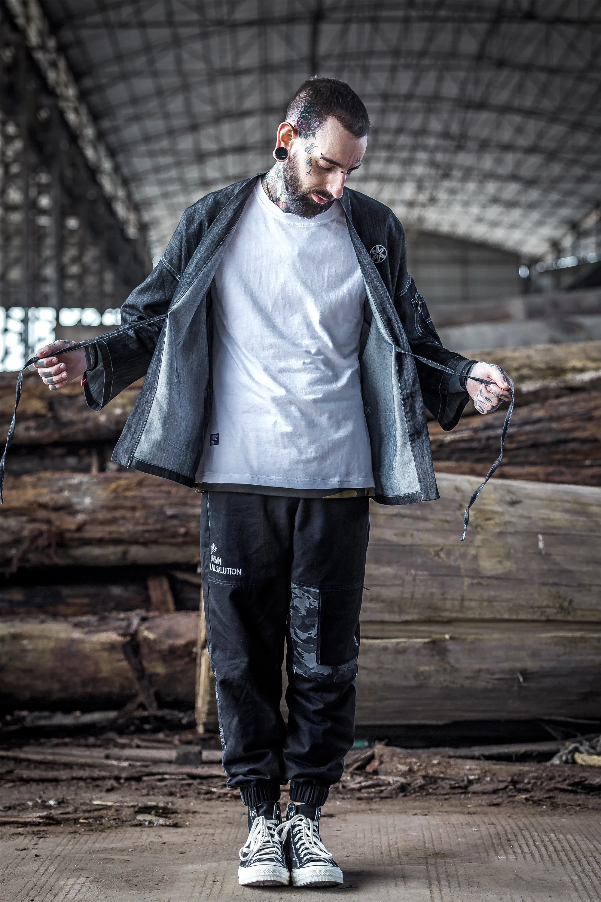 Кимоно-куртка в японском стиле techwear darkwear уличная одежда harajuku | Мужская