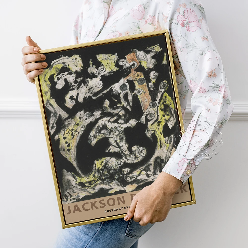 

Jackson Modern Art Wall Picture, Pollock Exhibition Museum Poster, Jackson Pollock Abstract Art Wall Decor, Gallery Home Decor