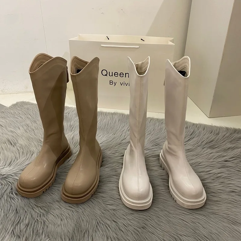 

Boots Women New 2021 Female Shoes Winter Footwear Round Toe Sexy Thigh High Heels High Sexy Ladies Low Autumn Over-the-Knee Rub
