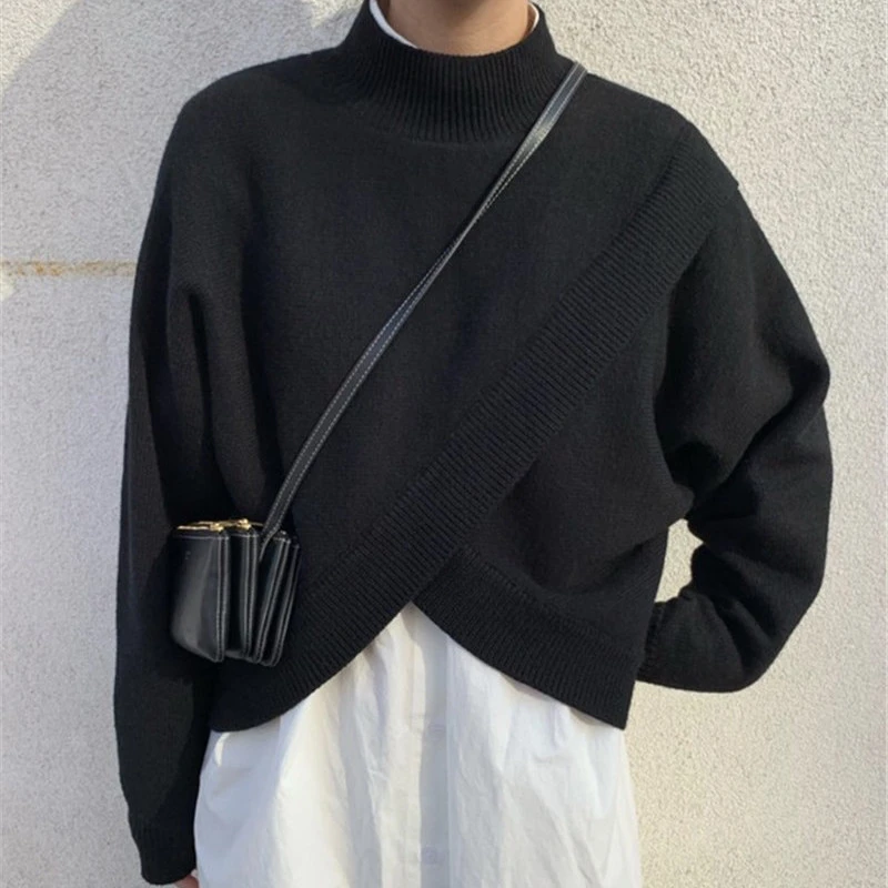 Однотонный дизайнерский водолазка Sungtin модные женские зимние вязаные Джемперы