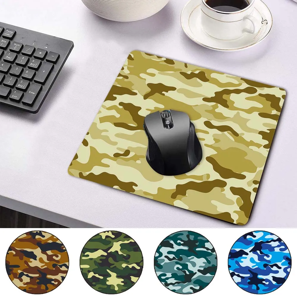 

Waterproof PU Leather Mini Computer Mouse-pad Portable Game Laptop Mouse Pad Camouflage Pattern Durable Game Mouse Mat