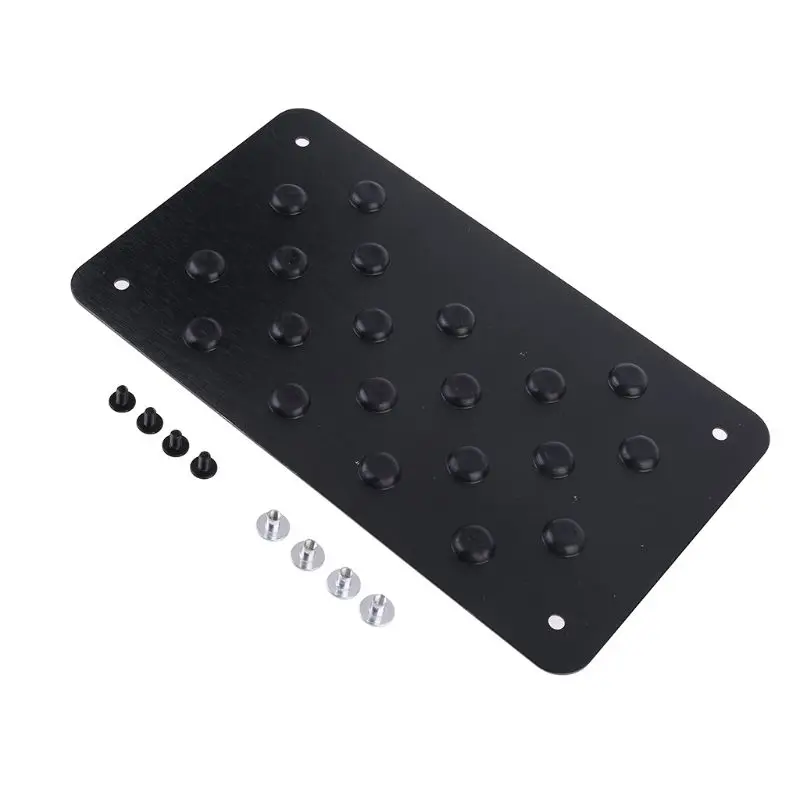 

Aluminum Car Floor Mat Patch Non-slip Heel Plate Footrest Carpet Pedal Pad
