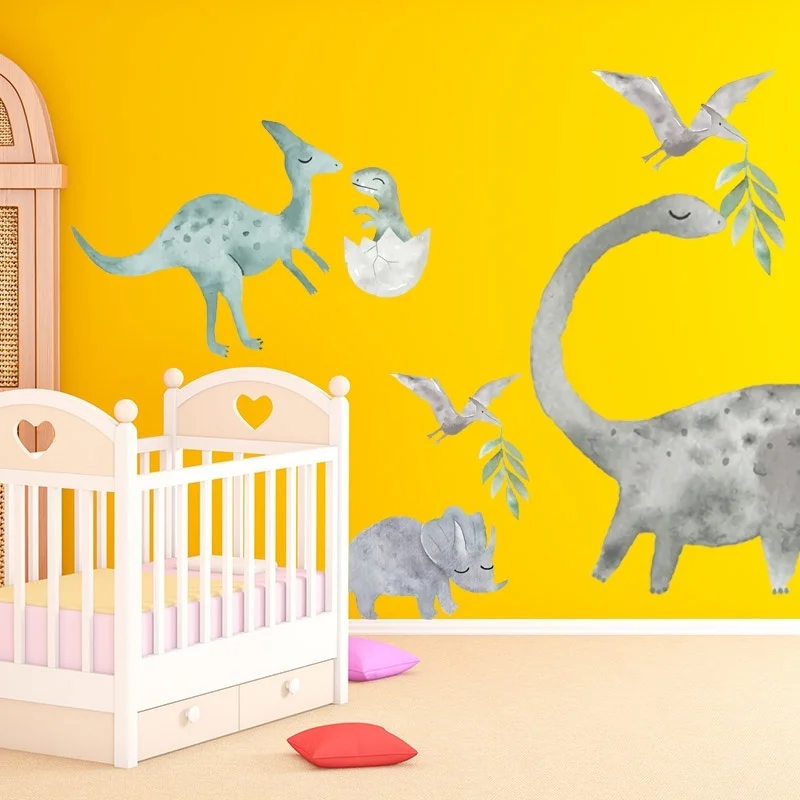Мультяшные животные динозавры наклейка на стену для мальчиков декор детской