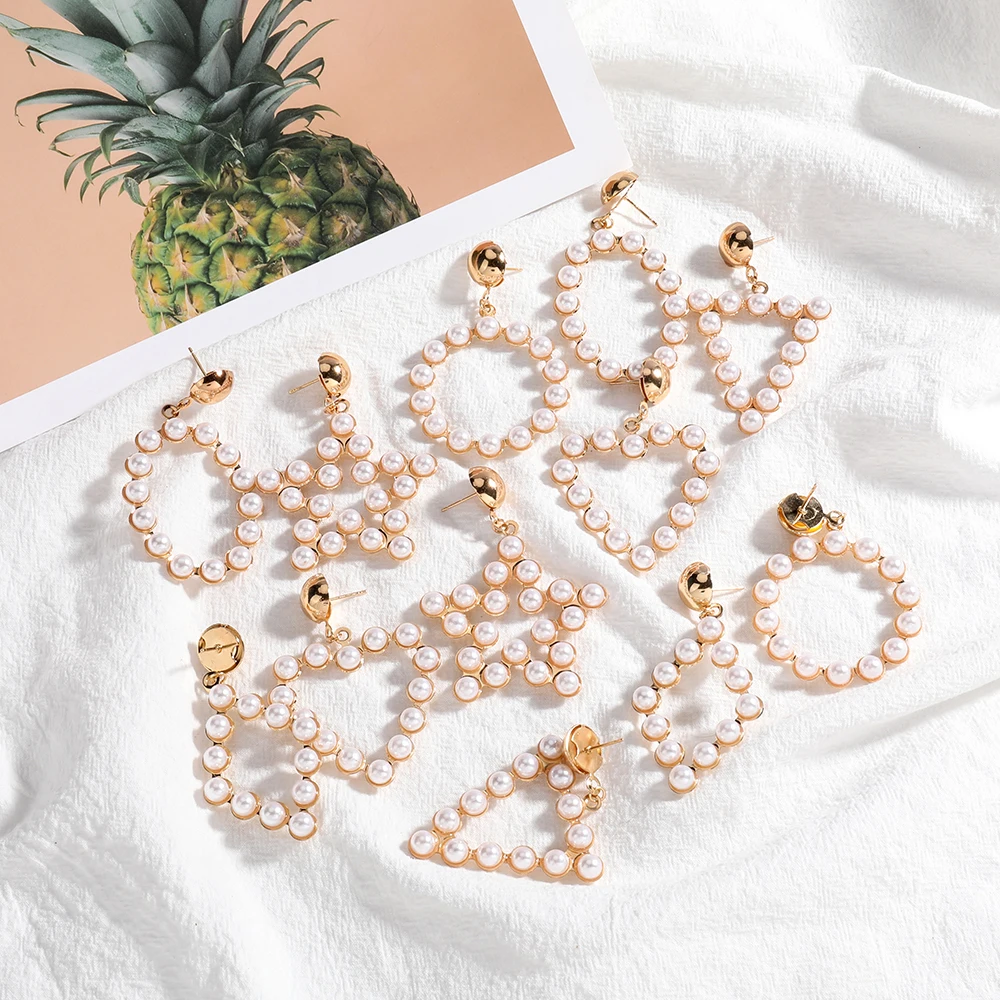 Женские серьги с искусственным жемчугом летние подвески ювелирные изделия для