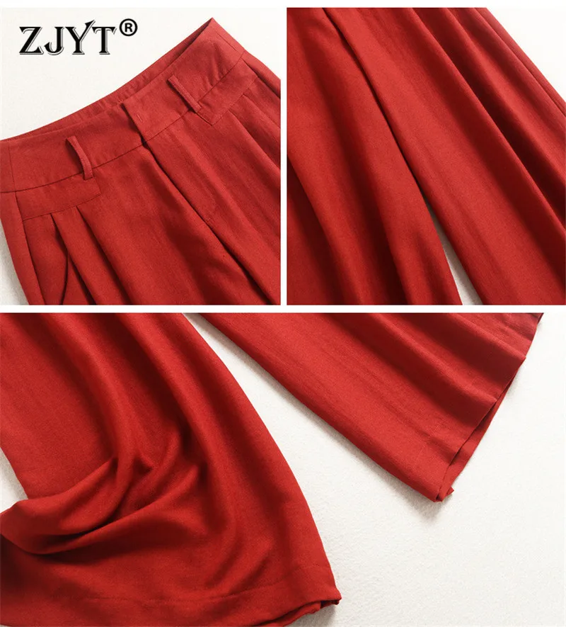 

High Quality Spring Designers Women Fashion High Waist Casual Wide Leg Pants Plus Size Casual Cotton Linen Trousers