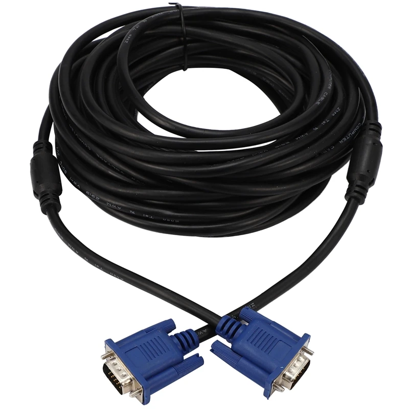 10 м VGA кабель штекер 3 + 5 HD полностью проводной 15pin для ЖК ЭЛТ проектора ПК ноутбука