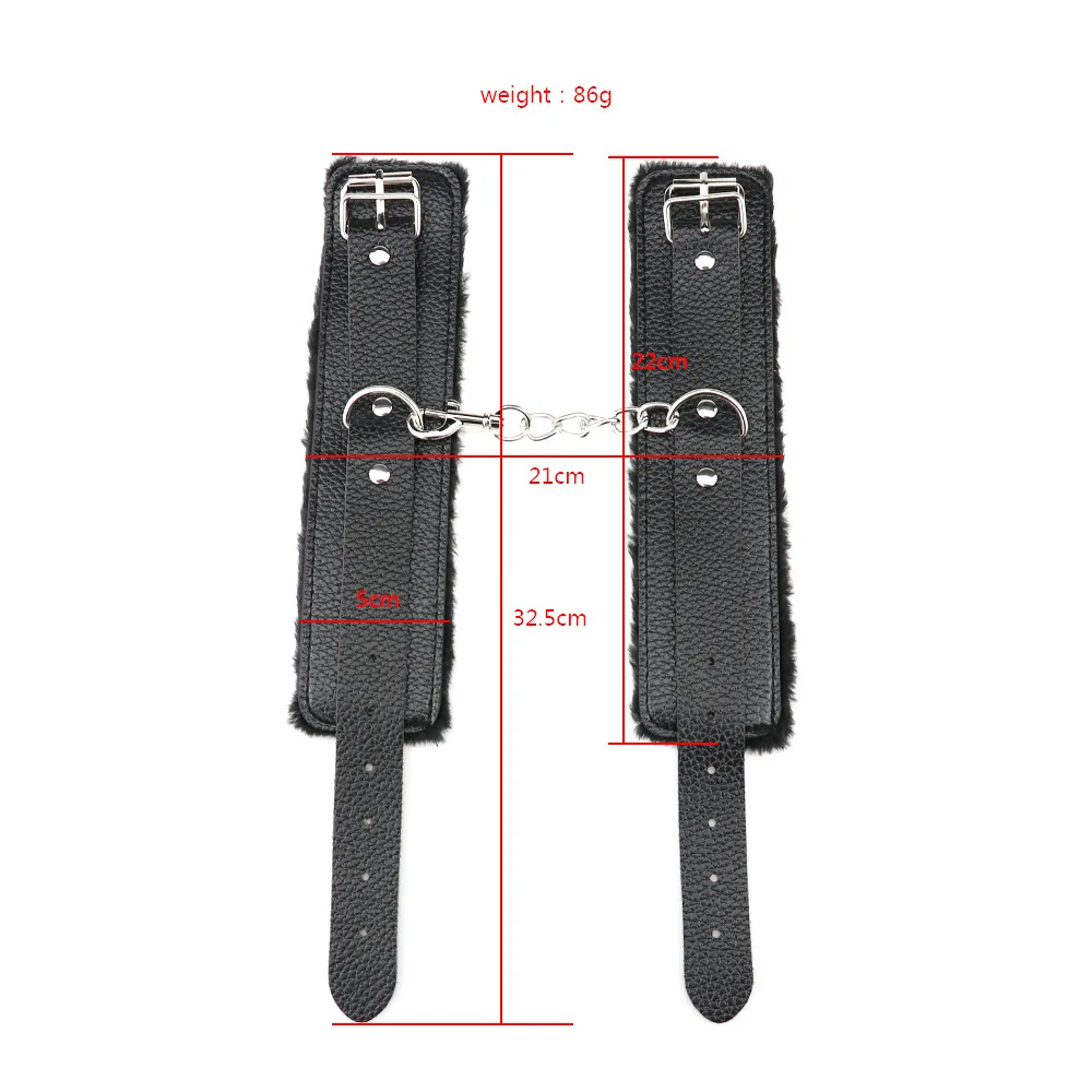 Регулируемые плюшевые наручники для секса сексуальные кнуты повязка на глаза