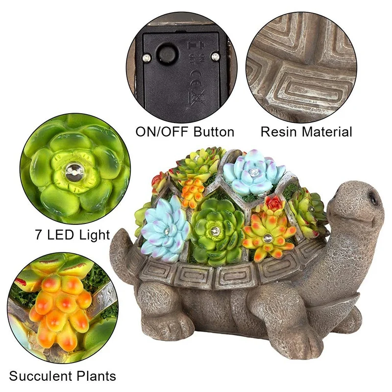 

Turtle Garden Figurines Outdoor Decor, Garden Art Outdoor for Fall Winter Garden Decor for Patio,Lawn ,Yard