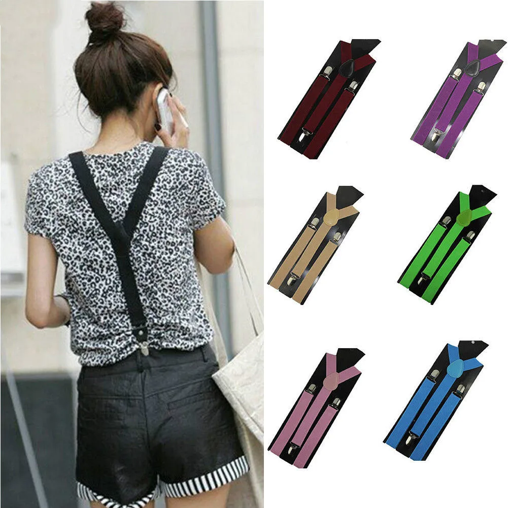 8 видов цветов эластичные кожаные подтяжки для мужчин с 3 зажимами винтажные и