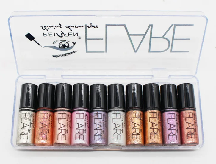 Жидкие блестящие тени для век танцевальный макияж глаз серебристый розовое