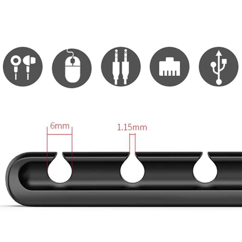 

Cable Clips Organizer Silicone USB Cable Winder Flexible Cable Management Clips Cable Holder For Mouse Headphone Earphone