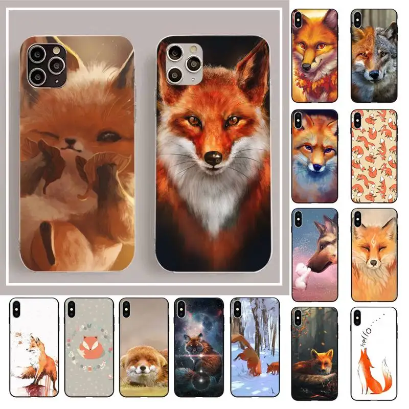 

MaiYaCa Cute Fox In Autumn leaves fores Phone Case for iphone 13 11 12 pro XS MAX 8 7 6 6S Plus X 5S SE 2020 XR case