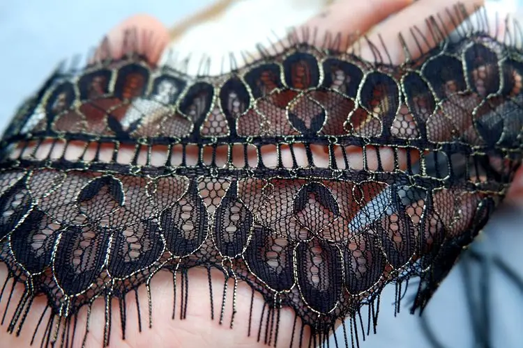 

3 метра ресницы кружевная отделка ткань цветок DIY ремесла свадебное платье одежда Lngeire кружевной материал ручной работы