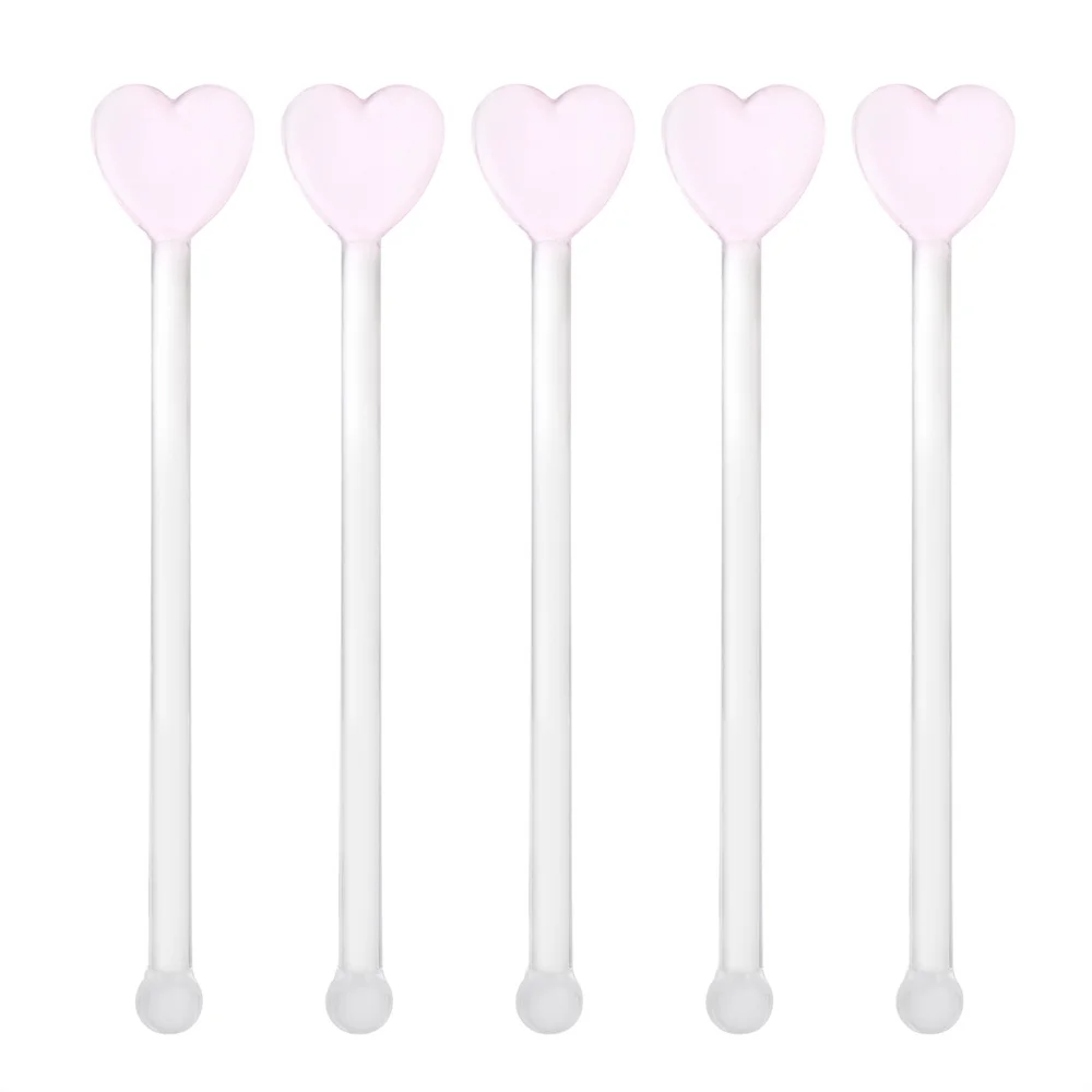 5 шт. стержень для перемешивания сердца стеклянная палка креативная декоративная