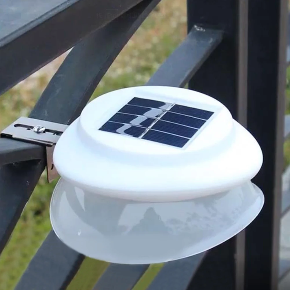 

4pcs Outdoor Garden Deck Wall Mount Villa 9 LED Solar Gutter Light Waterproof Pathway Decorative Patio Fence Lamp Super Bright
