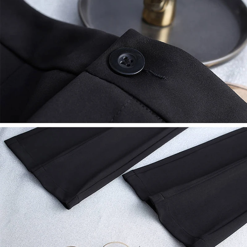 Модные Узкие расклешенные брюки с высокой талией женские классические офисные