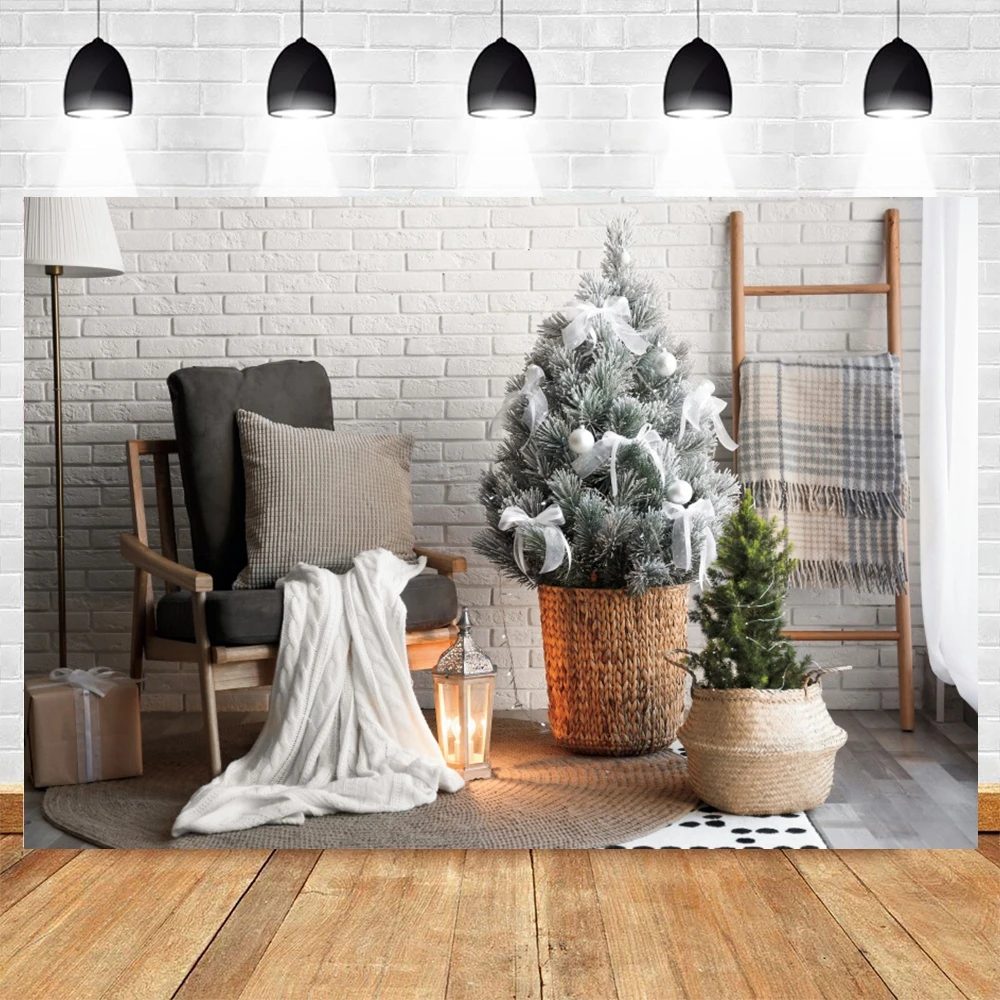 

Yeele Photocall Christmas Backdrop Photography Brick Wall Sofa Baby Portrait Party Decor Background Photo Studio Photographic