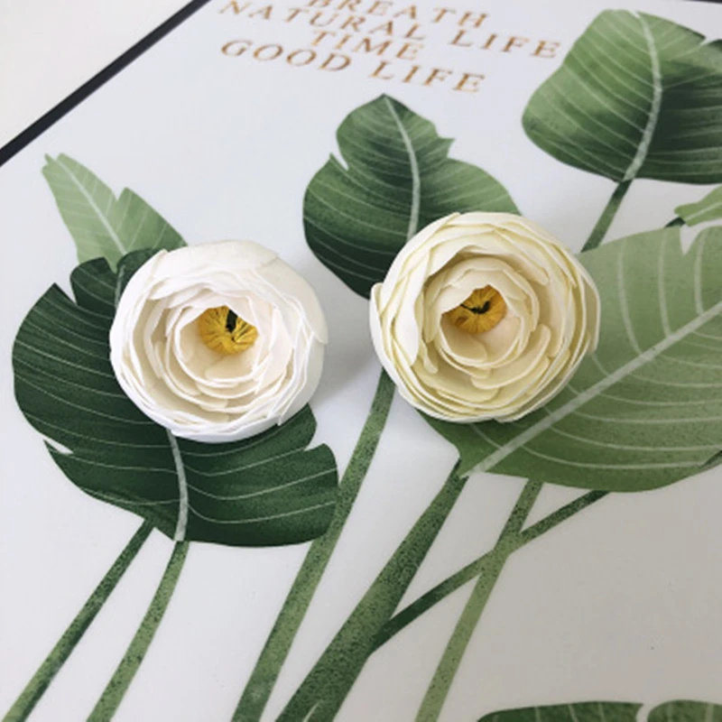 

50PCS Fake Flower Peony Soap Flower Head Tea Rose Artificial Flower Soap Flower Head Bouquet Gift Box Decoration