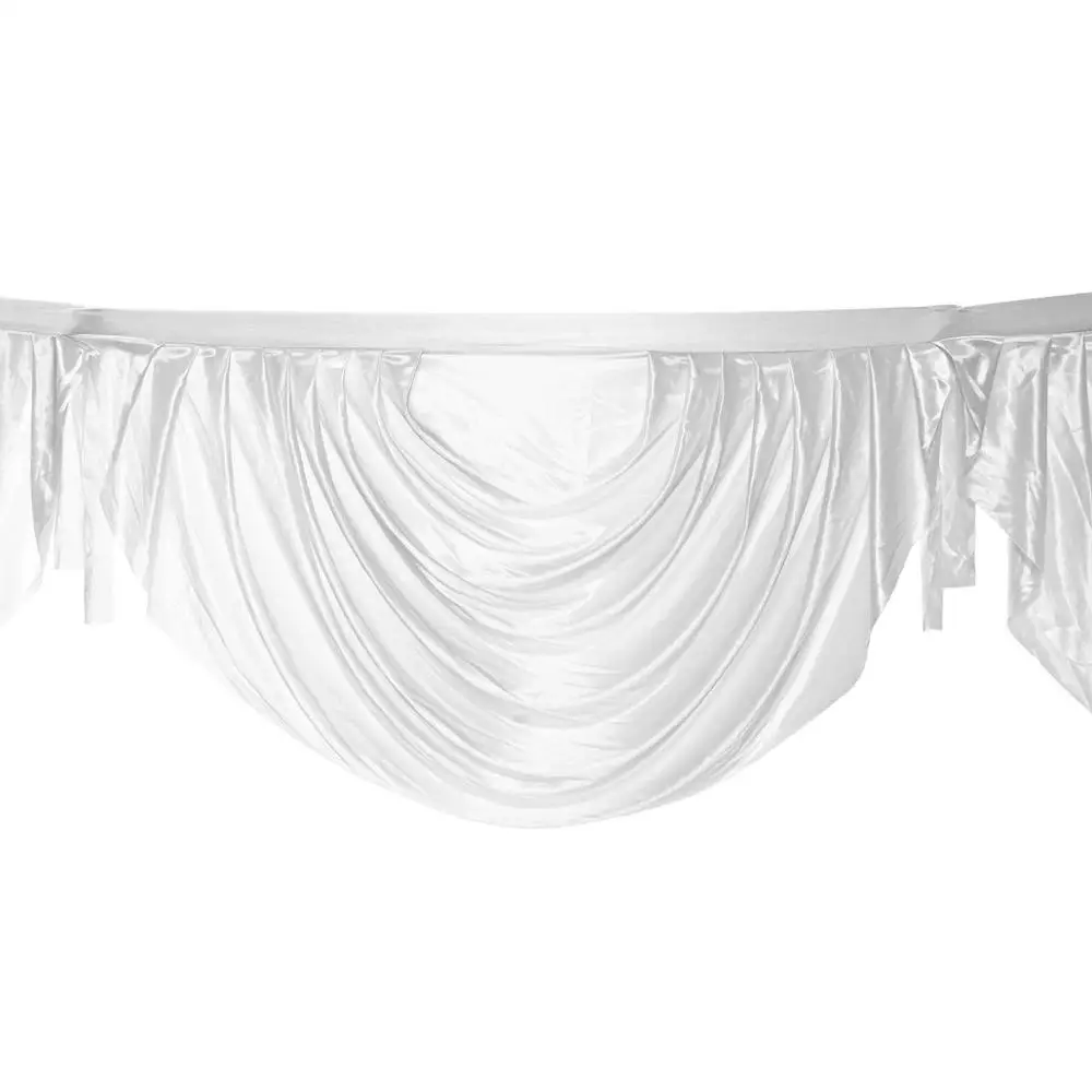 

Ice Silk Swag Valance Drape Decoration For Out Door Wedding Backdrop Curtains Photo Booth Decoration