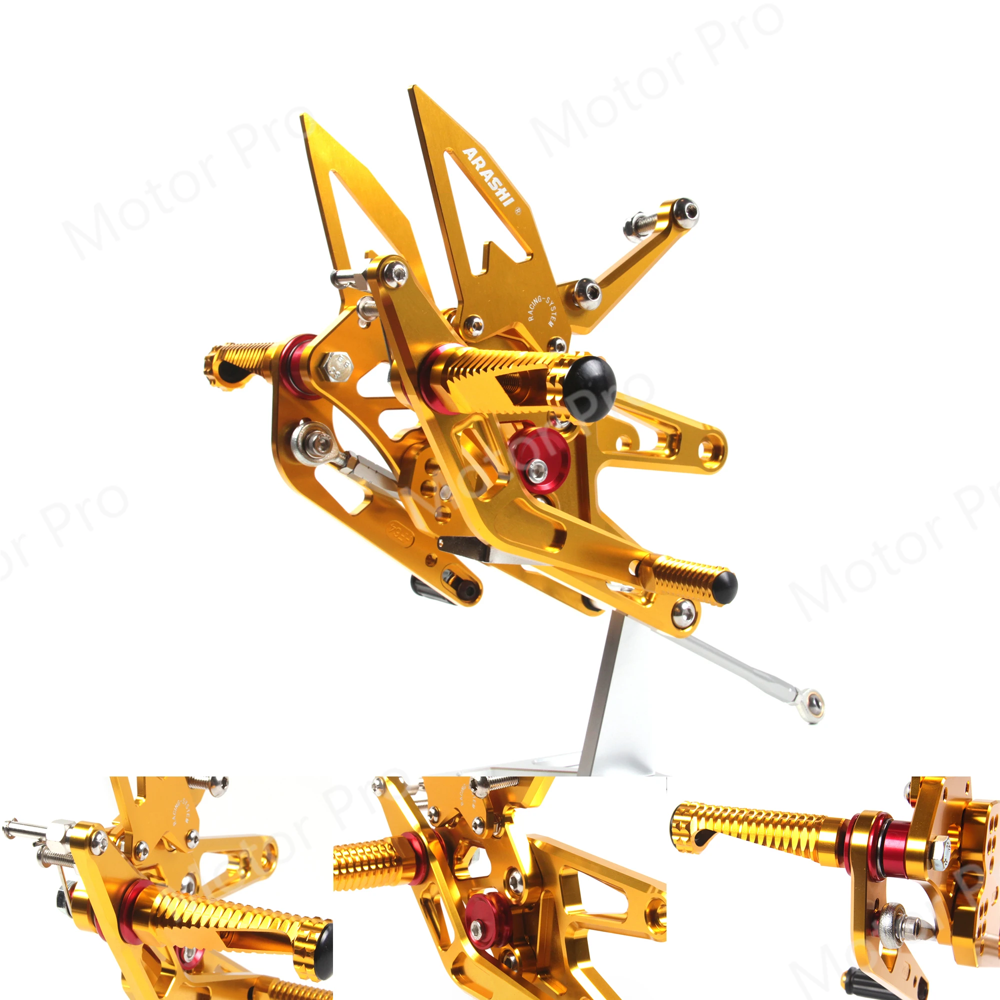 Adjustable Footrests For Yamaha YZF R6 2003 2004 2005 Motorcycle Accessories Foot Rests Pegs Rearsets Pedal YZF-R6 03 04 05 Gold |
